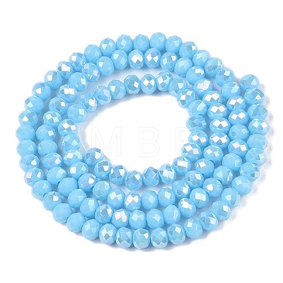 Electroplate Glass Beads Strands EGLA-A044-P3mm-B08-1