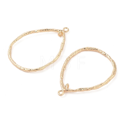 Brass Open Back Bezel Pendants KK-N256-01G-G-1