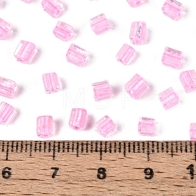 Transparent Inside Colours Glass Seed Beads SEED-T007-11H-1