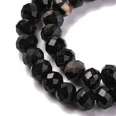 Natural Black Tourmaline Beads Strands G-K380-A06-01-1