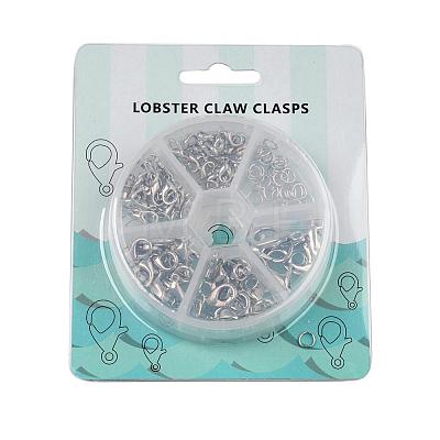 Alloy Lobster Claw Clasps and Jump Rings Set PALLOY-X0004-P-NF-B-1