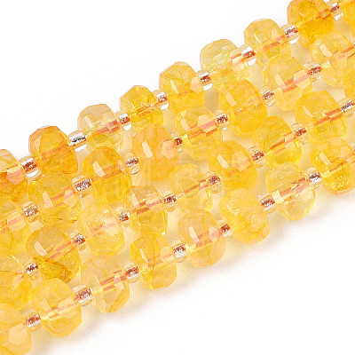 Heated Natural Citrine Beads Strands G-N327-08A-11-1