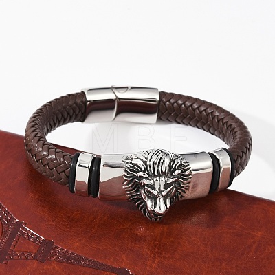 Braided Microfiber Leather Cord Bracelets BJEW-D304-19AS-02-1