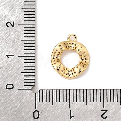 Brass Micro Pave Cubic Zirconia Pendants KK-P340-60G-1
