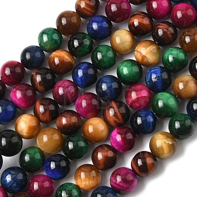Natural Tiger Eye Beads Strands G-G101-10mm-6-1
