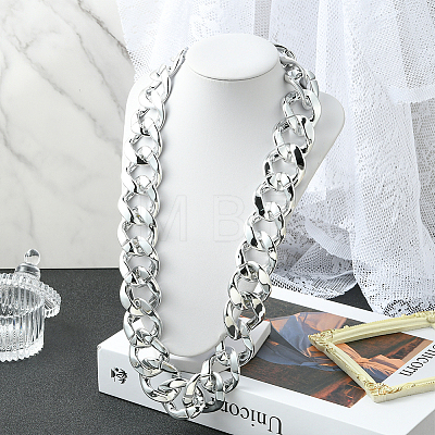 1Pc Acrylic Cuban Link Chain Necklaces for Men NJEW-SP0001-09A-S-1