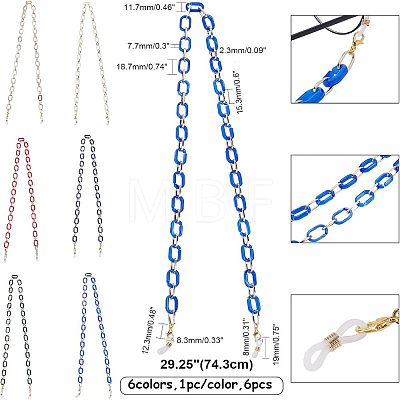 Eyeglasses Chains AJEW-FH0001-16-1