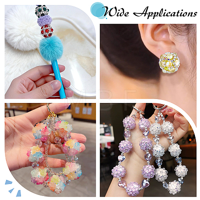 6Pcs 6 Colors Glass Pearl Beads LAMP-FG0001-02-1