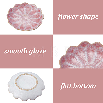 1Pc Porcelain Snack Plate AJEW-SP0006-04A-1