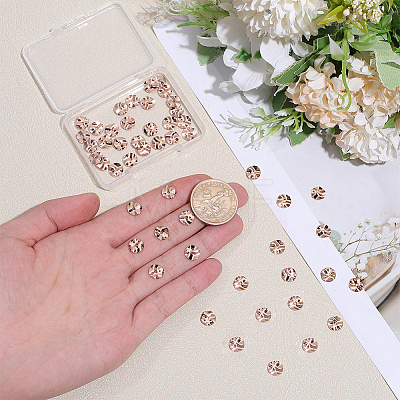 50Pcs Brass Spacer Beads KK-PH0015-19-1