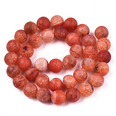 Natural Crackle Agate Beads Strands G-S373-002B-10mm-1