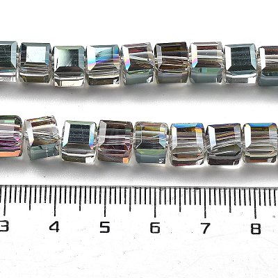 Electroplate Glass Beads Strands EGLA-H108-01A-HP01-1