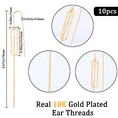 Beebeecraft 10Pcs Brass Earring Hooks KK-BBC0009-84-1