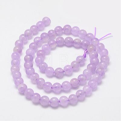 Natural Amethyst Beads Strands G-F306-11-6mm-1