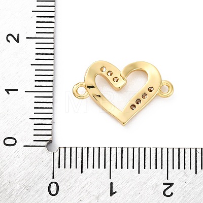 Brass Micro Pave Cubic Zirconia Connector Charms KK-S510-37G-01-1