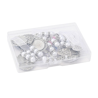 3Pcs Alloy & Resin & Acrylic Pendant Decorations HJEW-FS00092-1