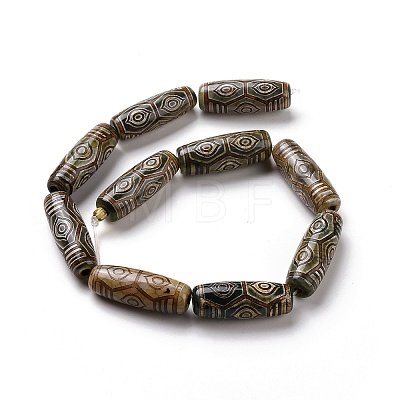 Tibetan Style dZi Beads X-TDZI-E004-15-1