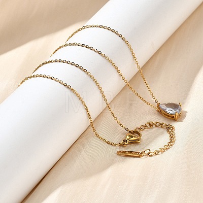 304 Stainless Steel Necklaces NJEW-R022-01G-04-1