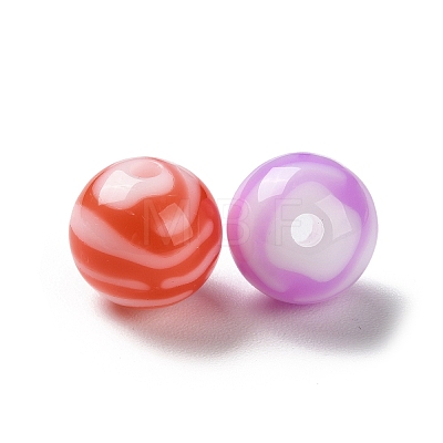 Two Tone Opaque Acrylic Beads SACR-I005-02A-1