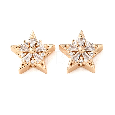 Brass Micro Pave Cubic Zirconia Beads CU-CBAEC99-31G-01-1