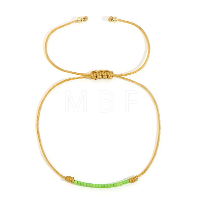 Handmade Glass Seed Beads Braided Bead Bracelets LE4581-10-1