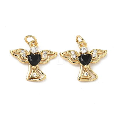 Brass Micro Pave Cubic Zirconia Pendants KK-A291-03G-1