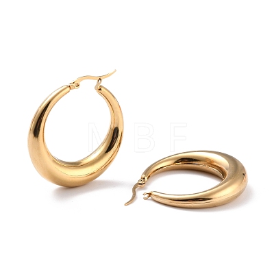 304 Stainless Steel Hoop Earrings EJEW-O096-45G-1