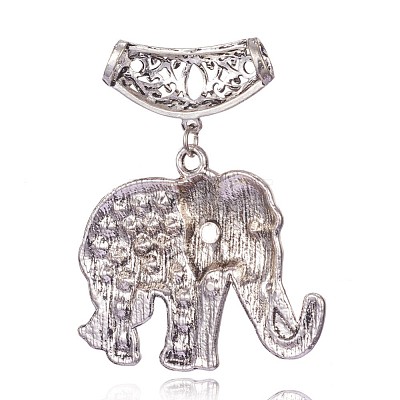 Tibetan Style Alloy Rhinestone Big Pendants RB-G153-01AS-1