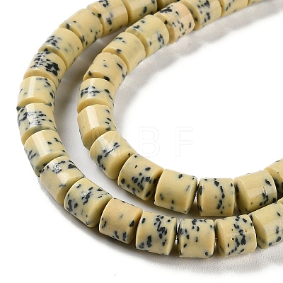 Imitation Dalmatian Handmade Porcelain Beads Strands PORC-H011-06B-1