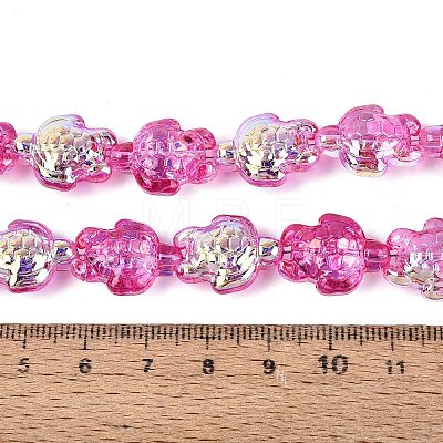 Electroplate Transparent Glass Beads Strands EGLA-N055-04A-05-1