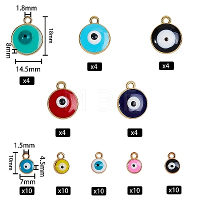 Light Gold Plated Alloy Charms ENAM-SZ0001-37LG-1