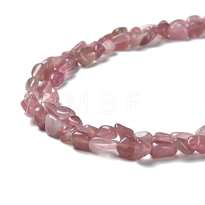 Natural Rose Quartz Beads Strands G-P497-01A-02-B-1