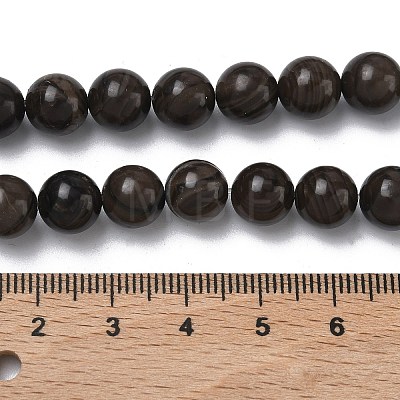 Natural Wood Lace Stone Wooden Jasper Beads Strands G-K365-F03-8mm-1
