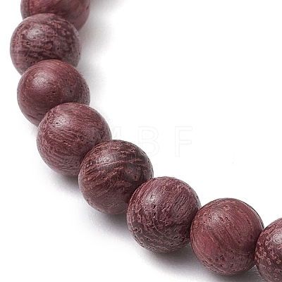 Natural Wood Beads Stretch Bracelets for Women BJEW-JB11338-04-1