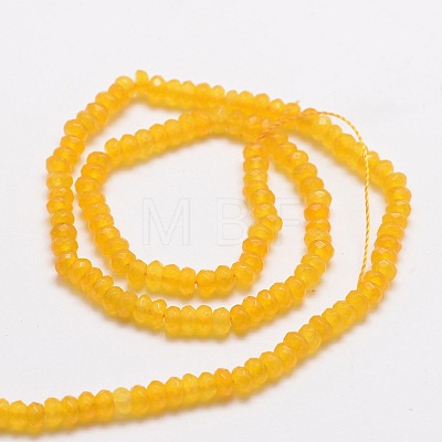 Dyed Natural Malaysia Jade Rondelle Beads Strands X-G-E316-2x4mm-30-1