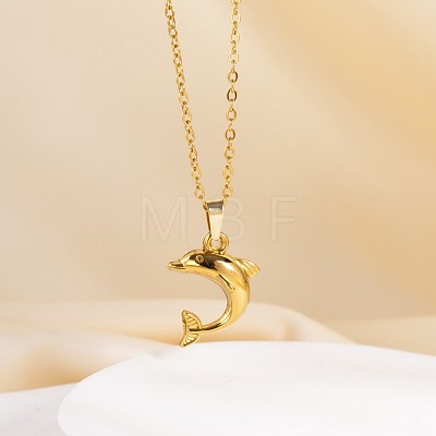 Ocean 304 Stainless Steel Pendant Necklaces for Women WG9297D-01-1