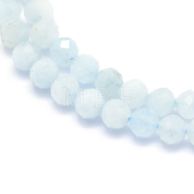 Natural Aquamarine Beads Strands G-E411-19D-3.5mm-1