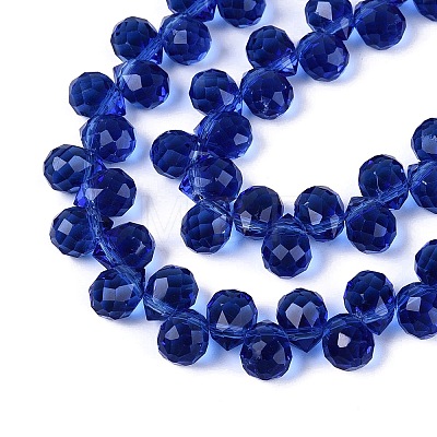 Transparent Glass Beads Strands GLAA-Q116-01A-B15-1