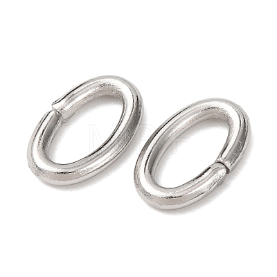Tarnish Resistant 304 Stainless Steel Open Jump Rings STAS-Q186-03-8x5mm-1