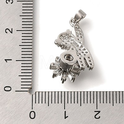Brass Micro Pave Cubic Zirconia Pendants LS-KK-B122-03B-P-1