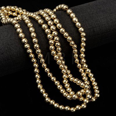 Electroplate Non-magnetic Synthetic Hematite Bead Strands X-G-Q466-6mm-01-1