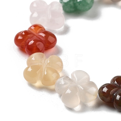 Natural & Synthetic Mixed Gemstone Beads Strands G-P520-A03-01-1