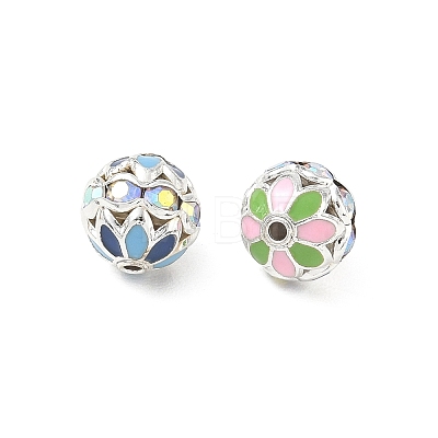 Brass Enamel Beads KK-CBA18B7-01P-1