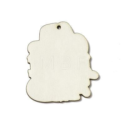 Father's Day Single Face Printed Aspen Wood Big Pendants WOOD-G014-36-1