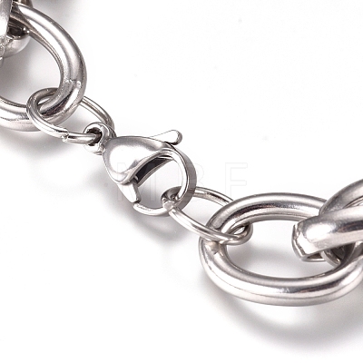 Unisex 304 Stainless Steel Chain Bracelets BJEW-L661-03P-1