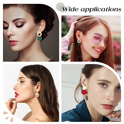 8 Pairs 8 Style Alloy Twist Flat Round & Donut Dangle Stud Earrings for Women EJEW-AN0001-74-1