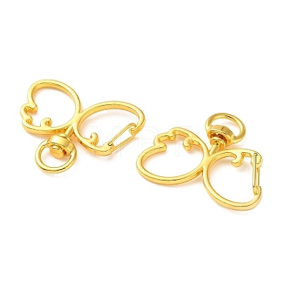 Zinc Alloy Swivel Clasps FIND-K026-02G-1