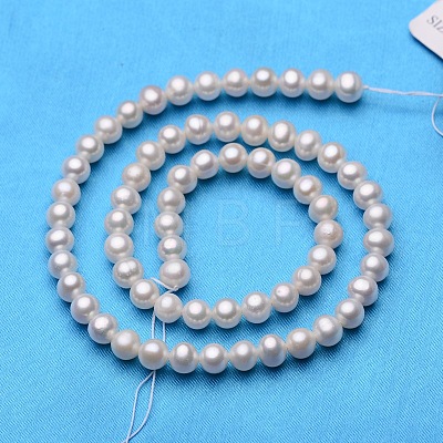 Natural Cultured Freshwater Pearl Beads Strands PEAR-E009-6-6.5mm-A-1