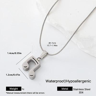 304 Stainless Steel Pendant Necklaces DT5242-2-1