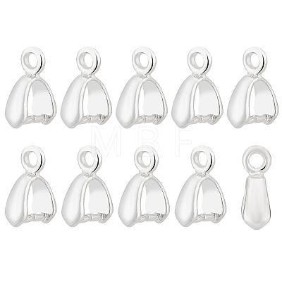 10Pcs 925 Sterling Silver Ice Pick Pinch Bails FIND-BC0003-84-1